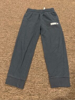 Puma Sz 6 Boys Kids Black Joggers Sweatpants bottoms warm casual comfy